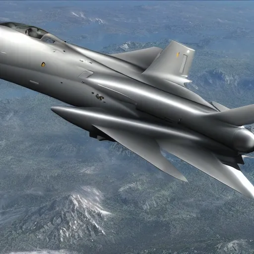 a photorealistic image of a military jet