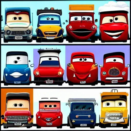 cars in the style of suske en wiske

