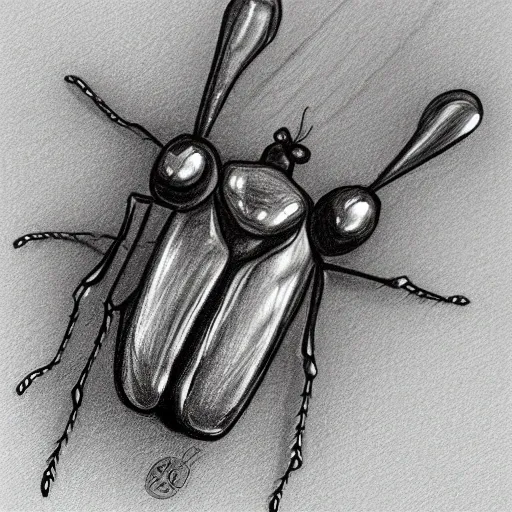 OC Imaginary insect  pencil drawing by me  rinsects