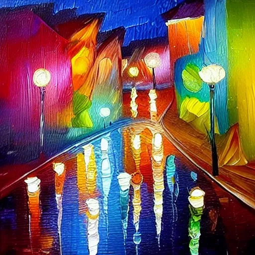 , Oil Painting luces desenfocada dando forma de beso