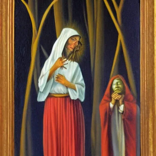 la sacerdotisa del tarot, , , Oil Painting