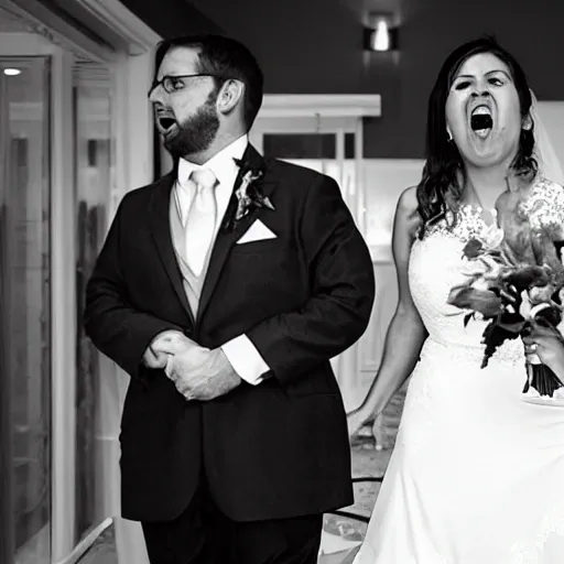 horrified newlyweds 