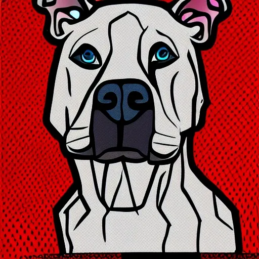 Pitbull head, , Cartoon