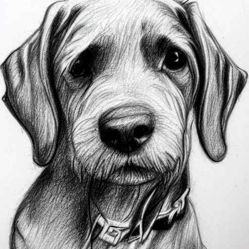 Dog Doodle, Pencil Sketch