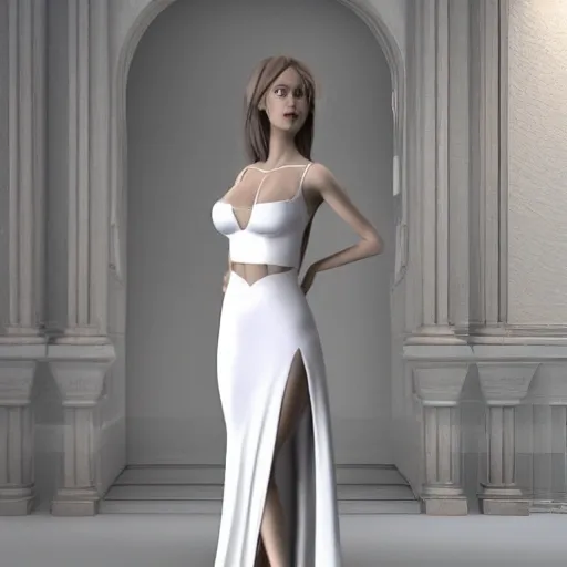  beautiful woman in a long white dress, cgsociety ), bum, gorgeous aristocrat robe, 
beautiful lit, sheer, the perfect woman, poised beautiful body, breathtaking detailed, chaste, photorealistick, epic, cinematic, masterpiece, high quality, detailed, perfect skin" -negP"extral leg, extra hand, deformed limbs" -sampler"Euler a"