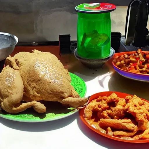 El pollo Pepe está listo para comer