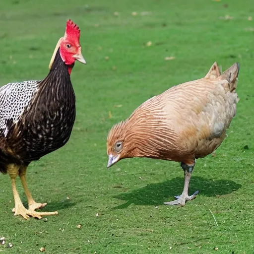 Gallina comiendo