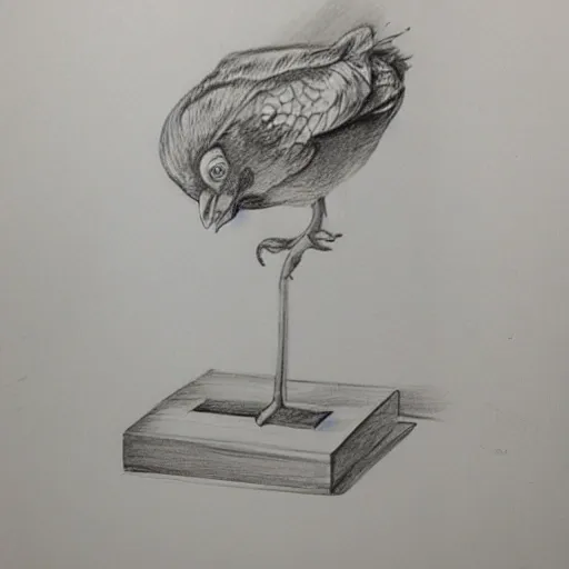 Menu, pollo, Pencil Sketch