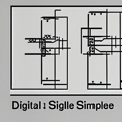 digital simple schematic desing, two rats