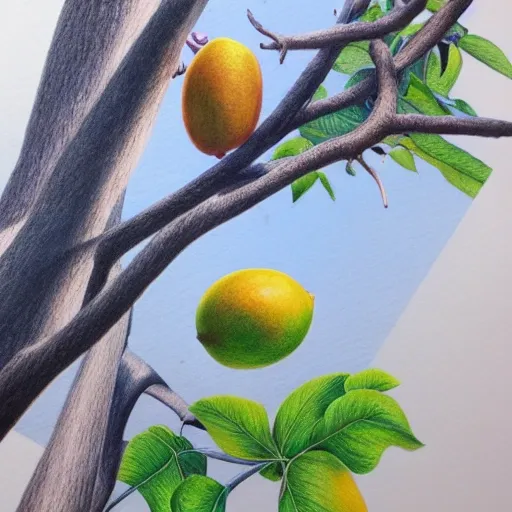 lemon 3d paper tree