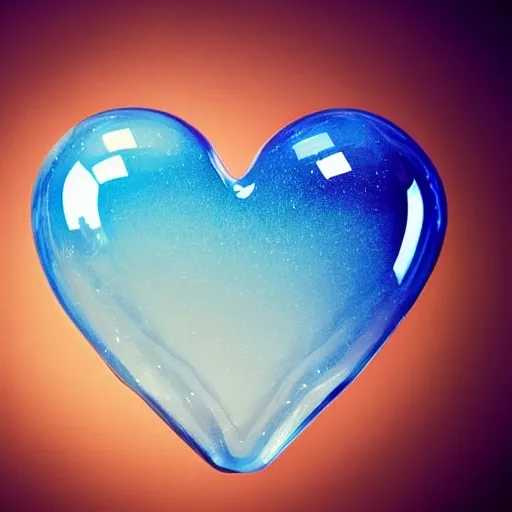 bubble, water, blue
, 3D, heart, brilliant