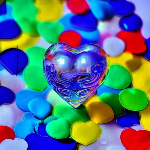 bubble, water, blue
, 3D, heart, brilliant, HQ
