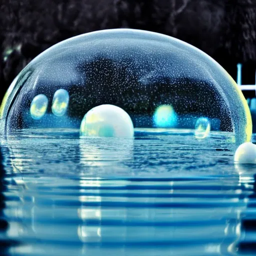 bubble, water, blue
, 3D, night, brilliant, HQ
