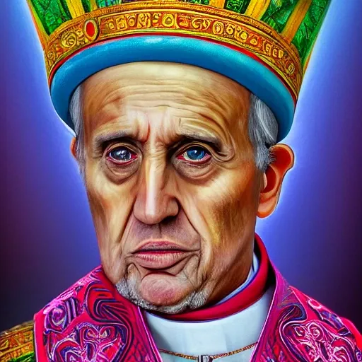 ultra realistic photo portrait of pope Juan PAblo II, colorful, painting burst, beautiful symmetrical face, nonchalant kind look, realistic round eyes, tone mapped, intricate, elegant, highly detailed, digital painting, artstation, concept art, smooth, sharp focus, illustration, dreamy magical atmosphere,  4k, 8k