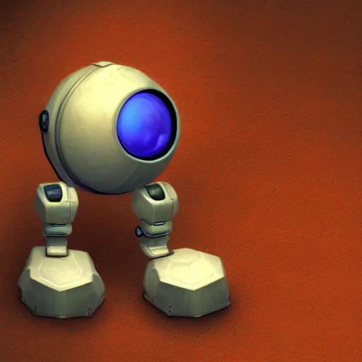arcane style, small round robot, metal walker gba game, like Wheatley, cell shaded, 4 k, by wlop, concept art, sharp focus, volumetric lighting, cinematic lighting, studio quality

