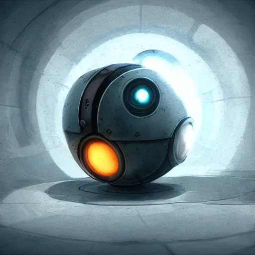 arcane style, small round robot, metal walker gba game, like Wheatley, cell shaded, 4 k, by wlop, concept art, sharp focus, volumetric lighting, cinematic lighting, studio quality

