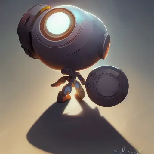 arcane style, small round robot with small legs, like Wheatley with two square eyes, cell shaded, 4 k, by lop, ilya kuvshinov, artgerm, krenz cushart, greg rutkowski, concept art, sharp focus, volumetric lighting, cinematic lighting, studio quality

