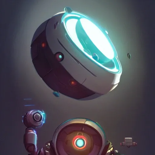 arcane style, small round robot with small legs, like Wheatley with two rectangular eyes, cell shaded, 4 k, by lop, ilya kuvshinov, artgerm, krenz cushart, greg rutkowski, concept art, sharp focus, volumetric lighting, cinematic lighting, studio quality

