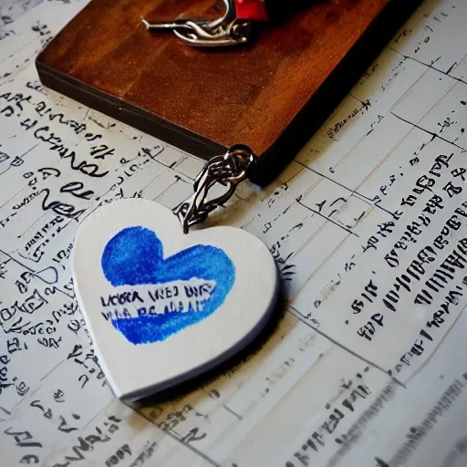 A heart-shaped keychain is combined with a Viet Nam map on half ...