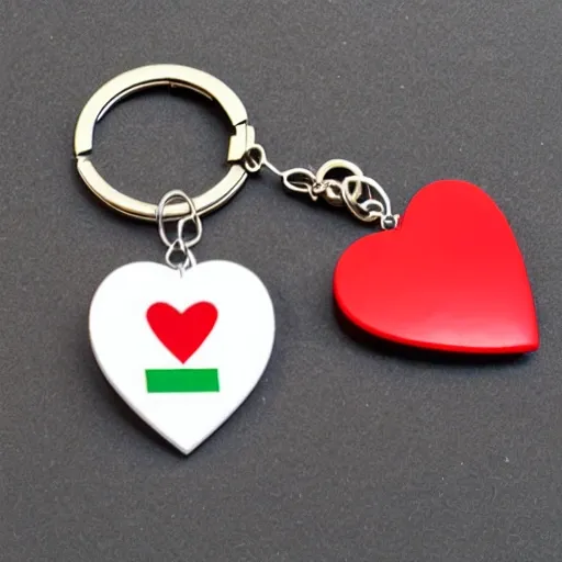 A heart-shaped keychain is combined with a Viet Nam map on half of its side and the phrase "pray for Viet Nam" on the other side, , 3D