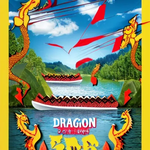 dragon boat festival poster, 3D