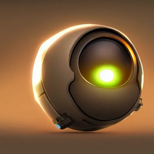 arcane style, small round robot with small legs, like Wheatley with two rectangular eyes, cell shaded, 4 k, by Takeshi Koike, concept art, sharp focus, volumetric lighting, cinematic lighting, studio quality

