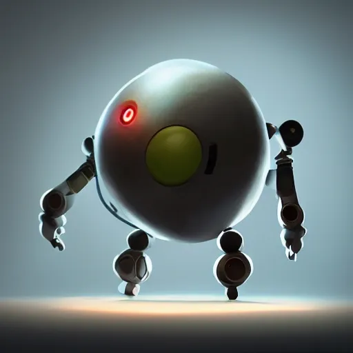 arcane style, small round robot with two rectangular eyes, like Wheatley but 2 eyes, cell shaded, 4 k, by Takeshi Koike, concept art, sharp focus, volumetric lighting, cinematic lighting, studio quality

