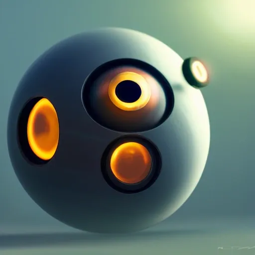 arcane style, small round robot with two rectangular eyes, like Wheatley but 2 eyes, cell shaded, 4 k, by Takeshi Koike, concept art, sharp focus, volumetric lighting, cinematic lighting, studio quality

