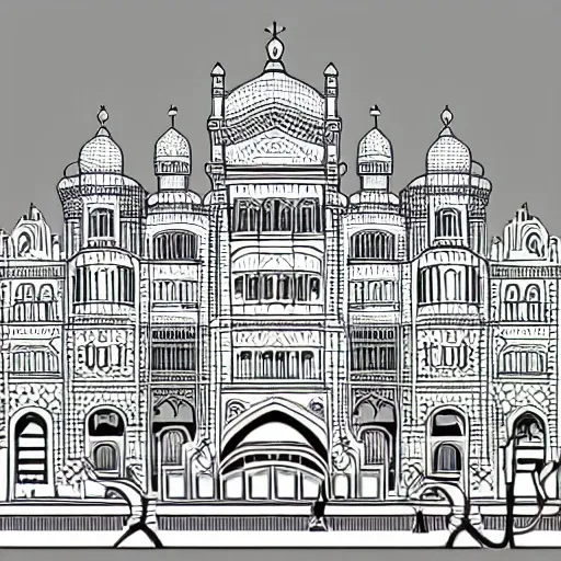 lal qila pencil drawing from front side red fort drawing : u/eaktagautamftp