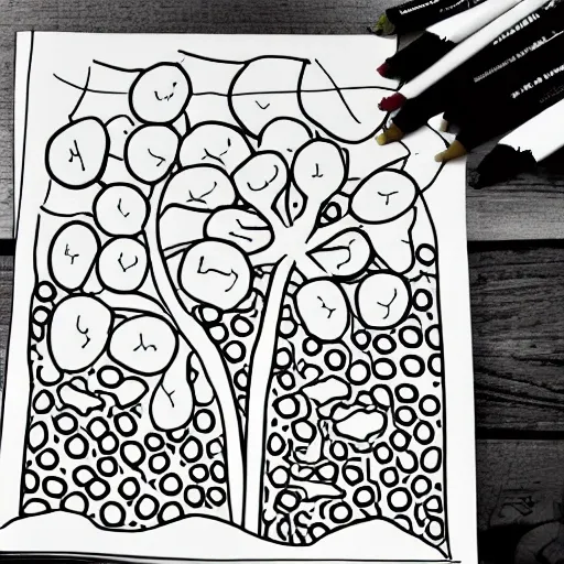 "Create a simple black and white drawing that a child can color. The drawing should represent a book. Keep the design simple and easy to color. Please generate the image in black and white