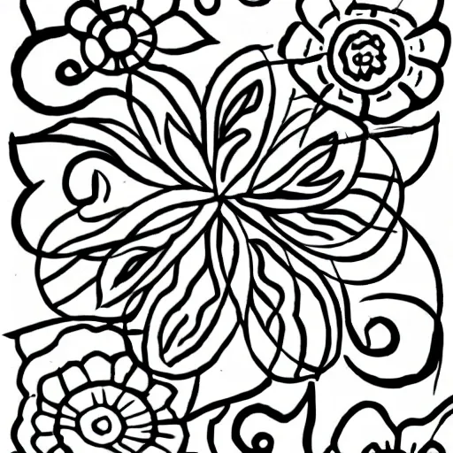 Create a simple black and white drawing that a child can color. The drawing should represent a  Keep the design simple and easy to color. Please generate the image in black and white