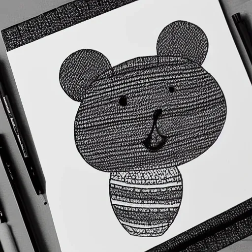 Create a simple black and white drawing that can be colored. The drawing should depict a common object or scene that children are familiar with. Keep the design uncomplicated and suitable for coloring. Please generate the image in black and white.