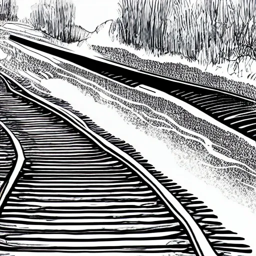 Create a simple white drawing with black lines for a person just learning to paint to color. The drawing should represent a train. Keep the design simple and easy to color. Please generate the white image with black lines."