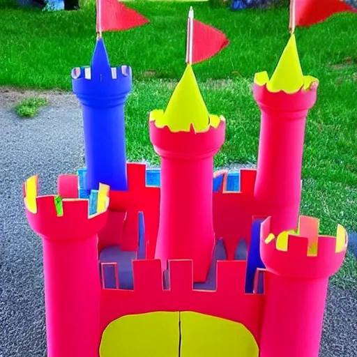 a simple castle with towers, battlements, and a big gate. Leave enough space for children to color the castle. They can also add flags or other details to make it their own. Make it fun and easy for little kids to paint!