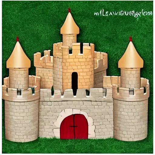 a simple castle with towers, battlements, and a big gate. Leave enough space for children to color the castle. They can also add flags or other details to make it their own. Make it fun and easy for little kids to paint!