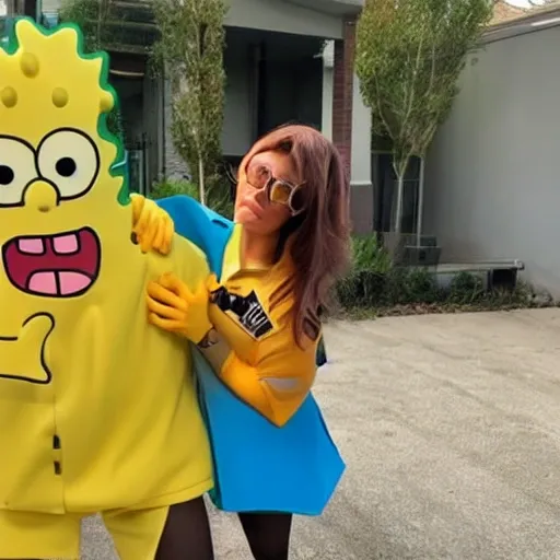 a nasty girl with bob sponge costume