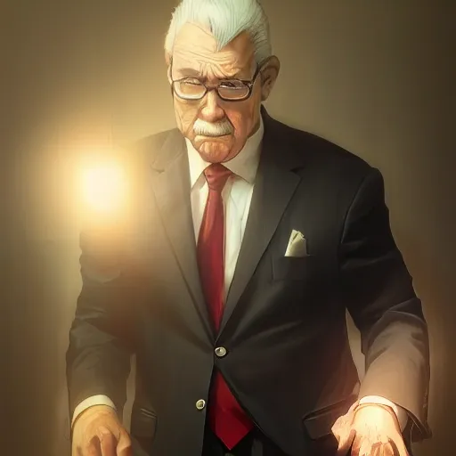 arcane style, old man wearing an open blazer, tie, detailed portrait, cell shaded, 4 k, concept art, by wlop, ilya kuvshinov, artgerm, krenz cushart, greg rutkowski, pixiv. cinematic dramatic atmosphere, sharp focus, volumetric lighting, cinematic lighting, studio quality

