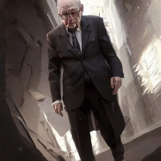 arcane style, old man wearing an open blazer, tie, detailed portrait, cell shaded, 4 k, concept art, by wlop, ilya kuvshinov, artgerm, krenz cushart, greg rutkowski, pixiv. cinematic dramatic atmosphere, sharp focus, volumetric lighting, cinematic lighting, studio quality

, Cartoon