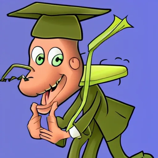 An ant in a graduation suit
, Trippy, Cartoon