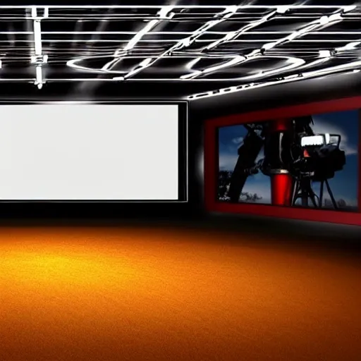 video program backdrop,news