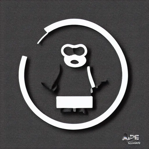 This is the brand logo of Ape Project Information Technology Co., LTD. The color of the logo is only black and white, and there are two ape programmers in the logo, one strong and one slim. They are focusing on IT development initiatives. The scene is full of a sense of technology and innovation, giving a simple and advanced feeling, Simple figure, Cartoon