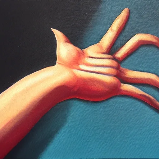 oil painting of a hand
, Cartoon, 3D