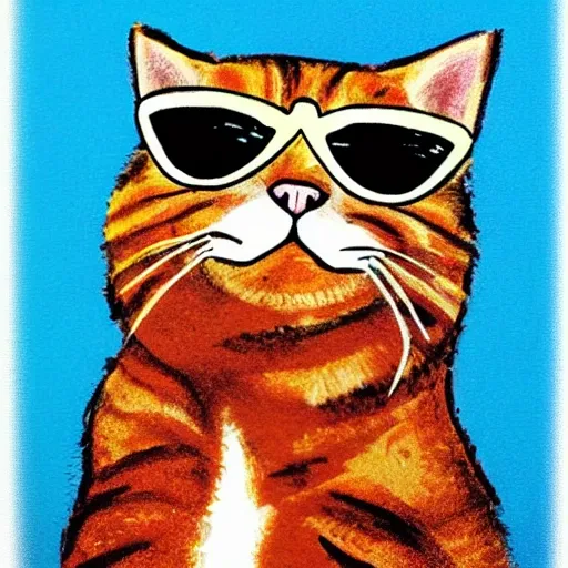 cat sunglasses, Cartoon