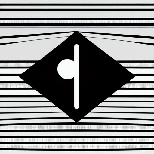 Create a minimalist logo with black and white colors of a music production synthesizer, Trippy