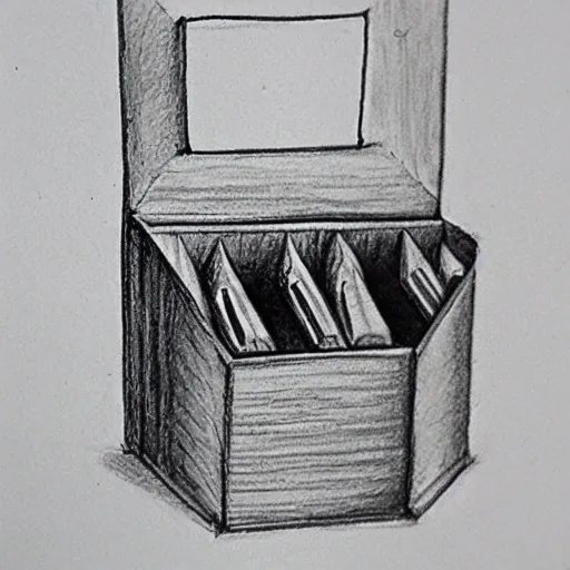 wisdom box, Pencil Sketch