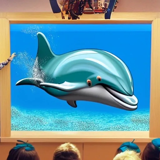 G and dolphins combine, 3D