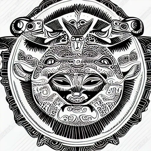 Aztec 3D Mictlantecuhtli Tattoo Sun design - ₪ AZTEC TATTOOS ₪ Warvox Aztec  Mayan Inca Tattoo Designs