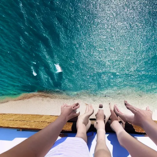 Top view, panoramic view, huge sea, huge water , 3D