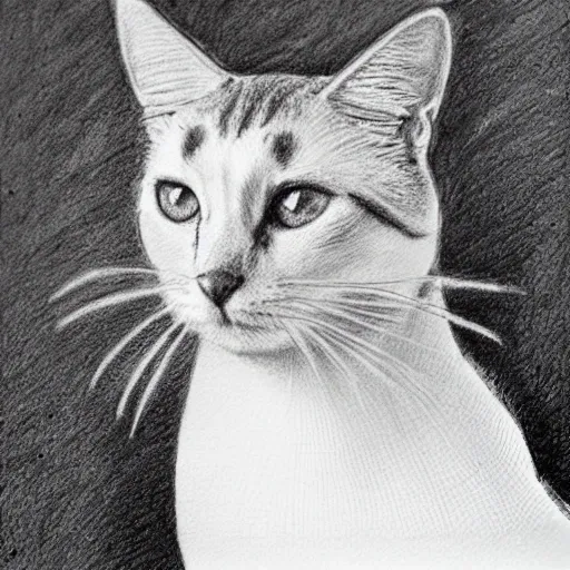 gato animal con traje elegante
, Pencil Sketch