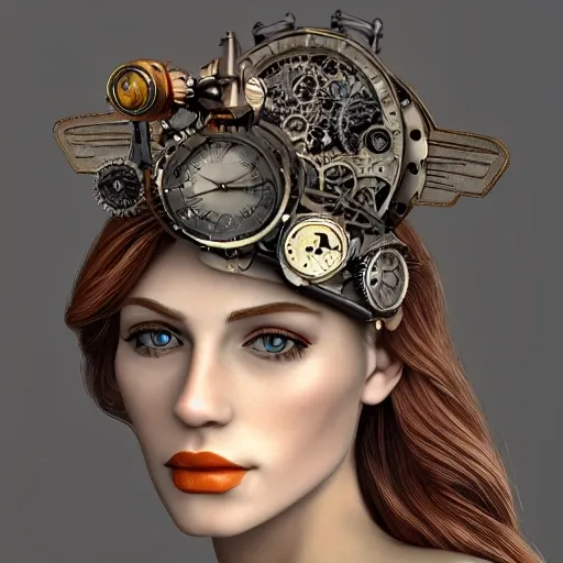 mia melano of portrait. intricate details, steampunk, 4k”, 3D